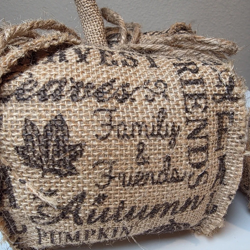 Nwt Rustic Burlap Graphic Pumpkins 3 Pc Set Words Harvest Autumn Family Friends